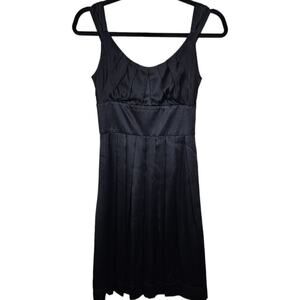 Maggy London Silk Black Cocktail Dress w Pockets Size 2P